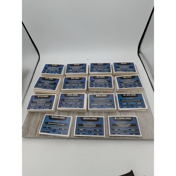 Who Wants To Be A Millionaire Replacement  Trivia Cards Set Of 15 - Picture 1 of 8